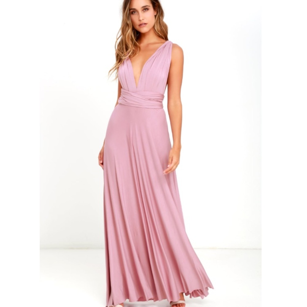 LuLu’s Mauve Maxi Dress